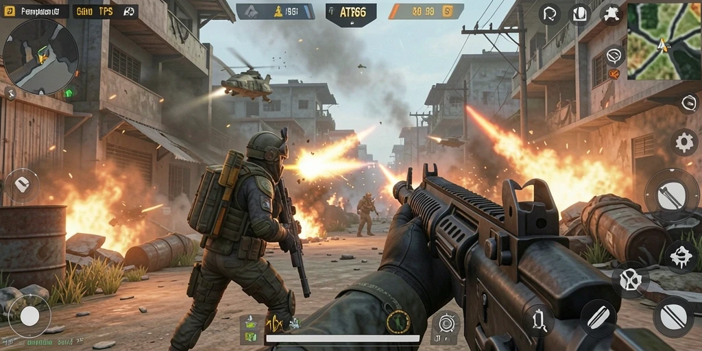 Tampilan seru gameplay TPS dalam AT866 dengan aksi mendebarkan.