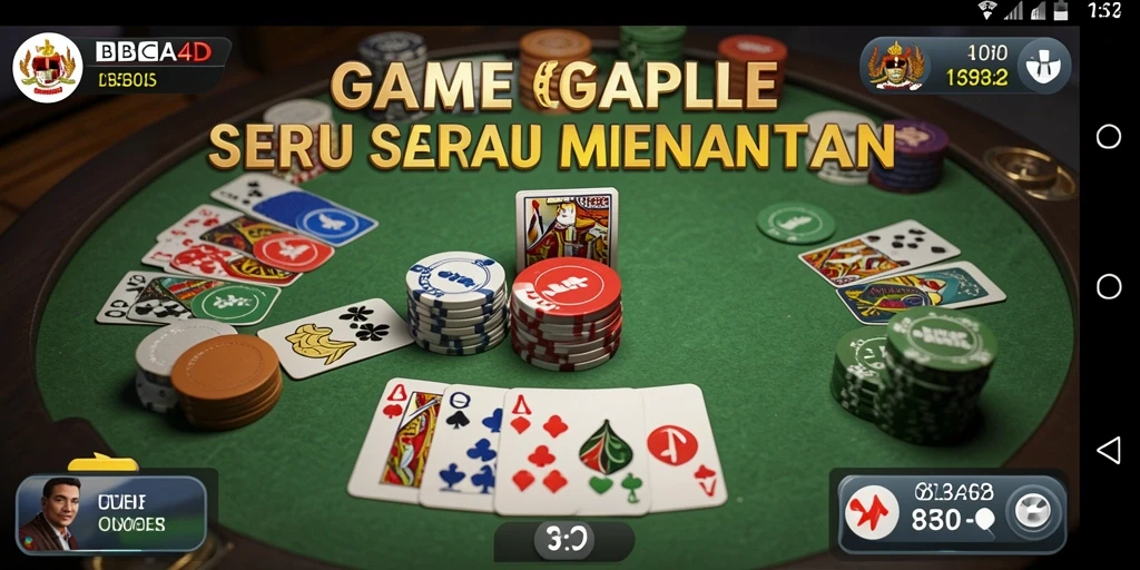 Screenshot gameplay Gaple yang seru di BBCA4D.