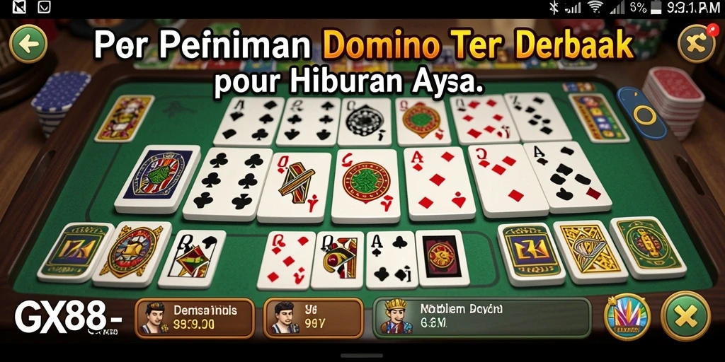 Tangkapan layar gameplay GX88 menunjukkan keseruan permainan domino.