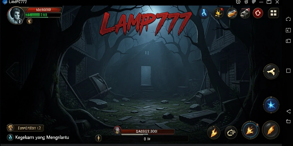 Screenshot menampilkan momen mencekam dalam LAMPU777.
