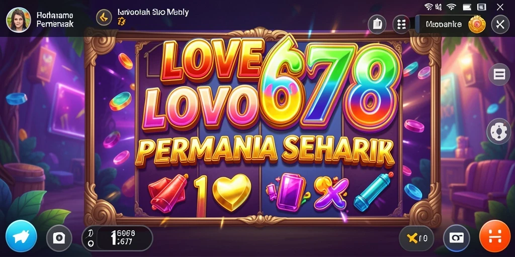 Screenshot utama LOVE678 menampilkan gameplay Slot yang seru dan dinamis.