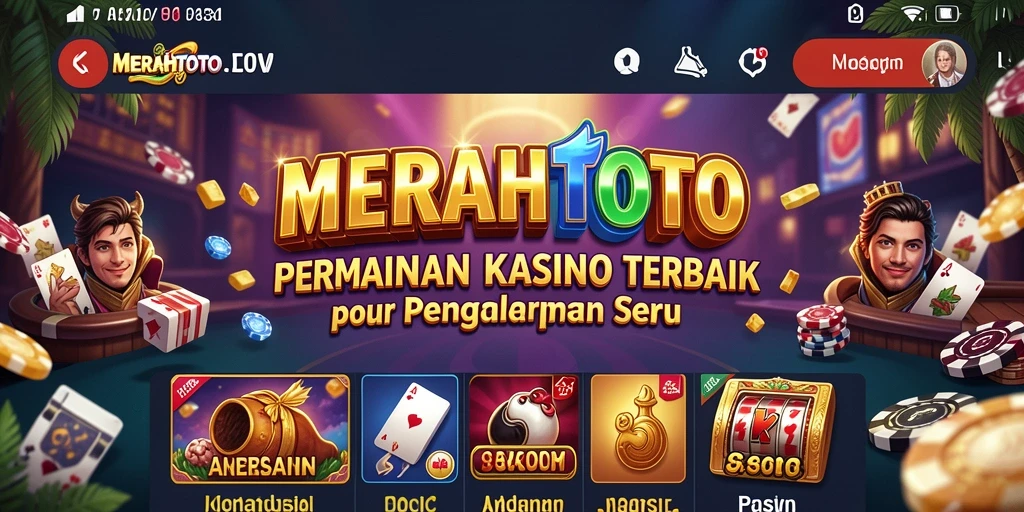 Screenshot menampilkan gameplay seru di MERAHTOTO dengan berbagai pilihan permainan Kasino.