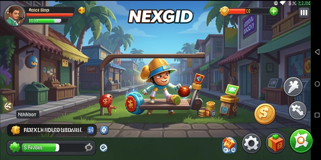 Tampilan gameplay menarik NEXGID dengan elemen Idle.
