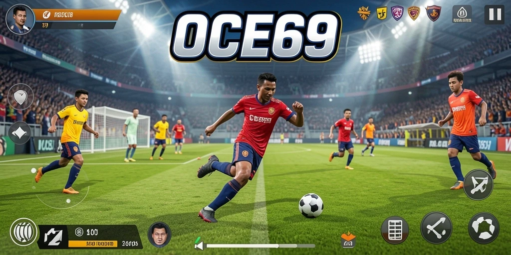 Tampilan gameplay menarik dalam OCE69 dengan berbagai olahraga.