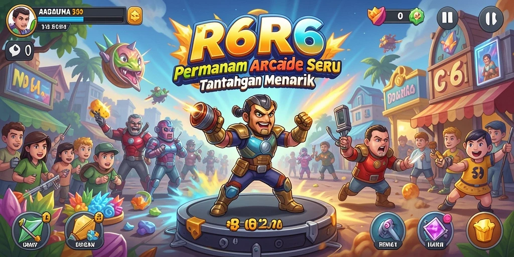 Tangkapan layar R6R6 menunjukkan aksi gameplay Arcade yang seru.
