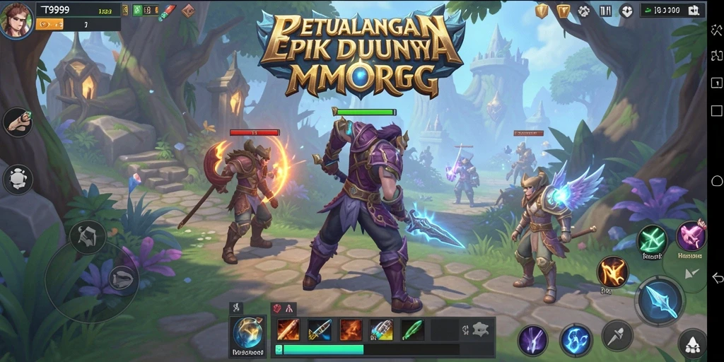 Tangkapan layar gameplay T9999 yang menunjukkan aksi pertempuran menegangkan.